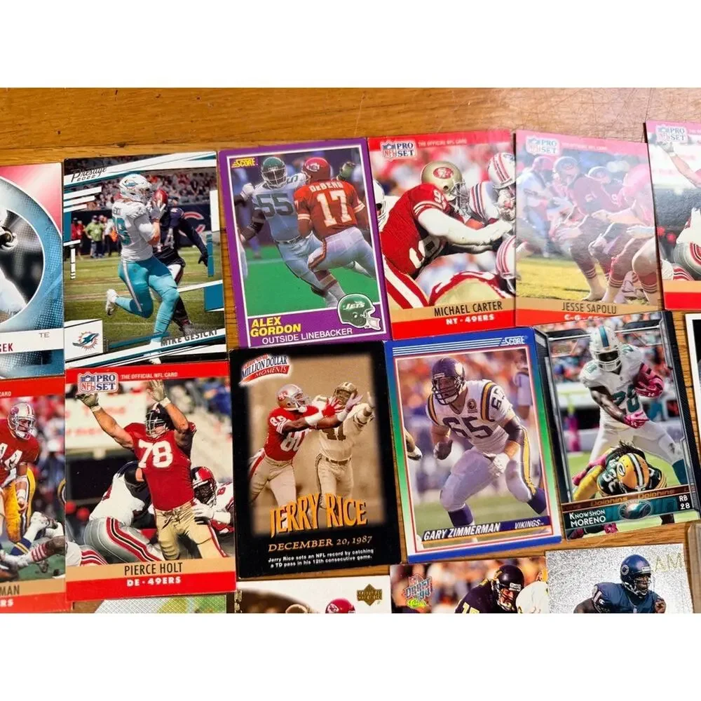 120+ NFL Football Card Lot 1990s–2000s Stars Rookies Inserts Jerry Rice Randy Mo
